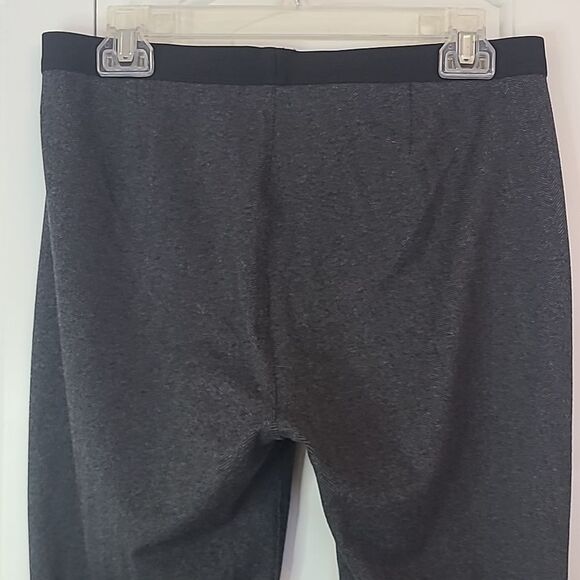 Eileen Fisher Pull On Herringbone Black & Gray Slim Leg Trouser Leggings Size PS - Picture 6 of 10